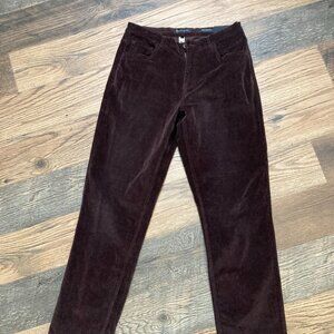 American Tall Mid-Rise Mini Bootcut Corduroy  Pants Womens 32x36 Brown Classic